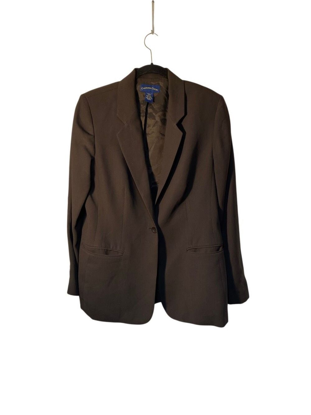 Charter club women’s brown polyester blazer, color of fall 10